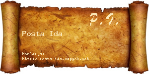 Posta Ida névjegykártya